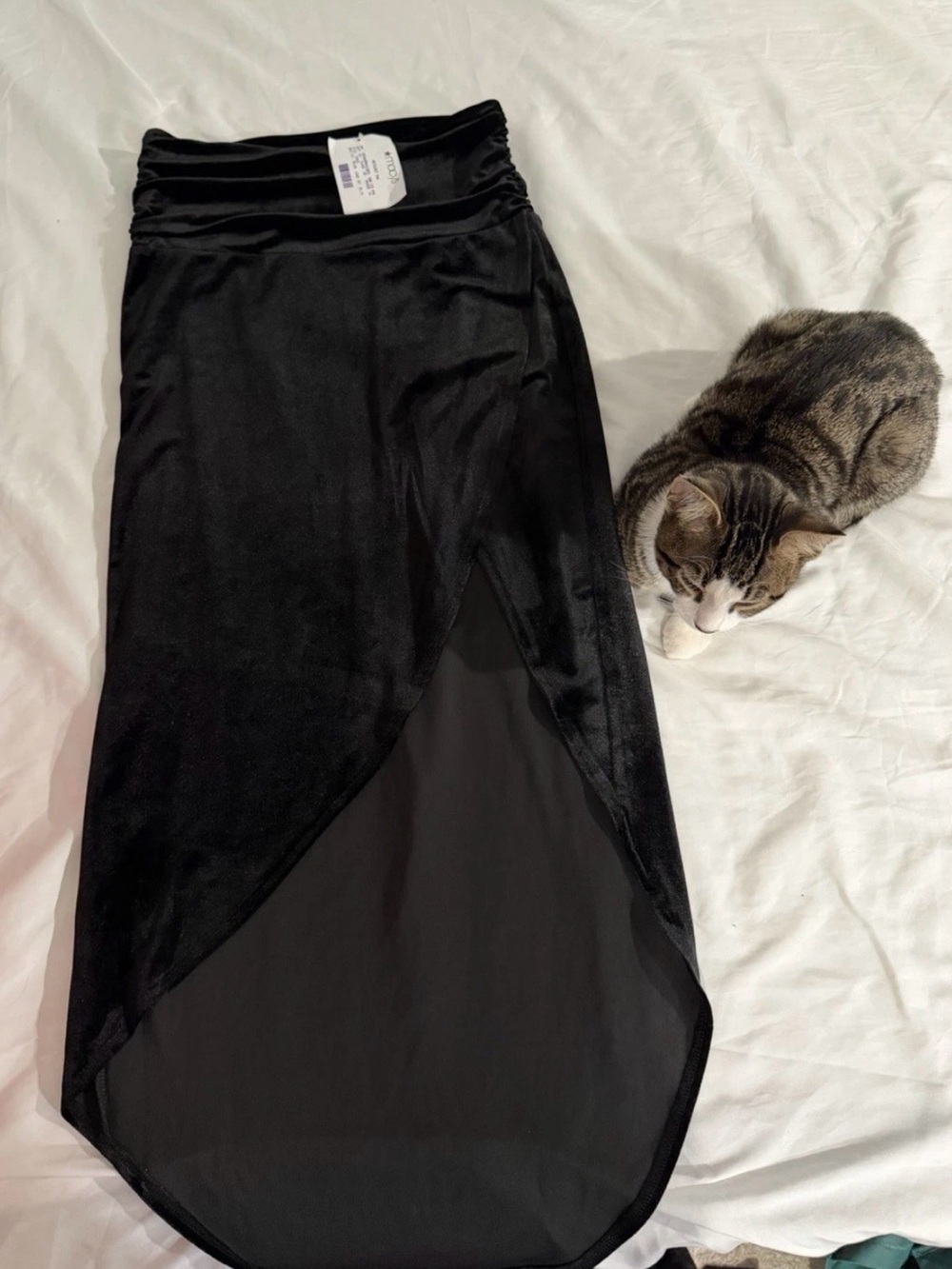 Bar III Black High-Low Wrap Skirt